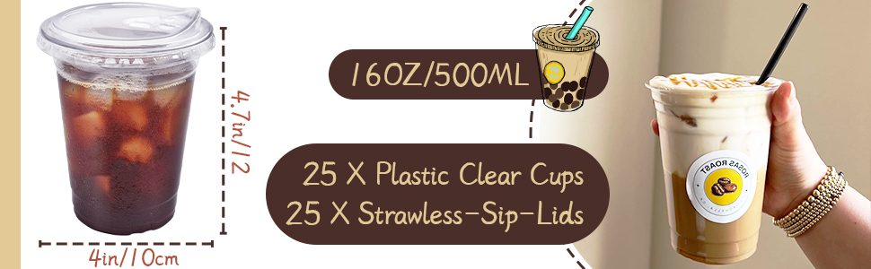 3.Disposable Clear Cups