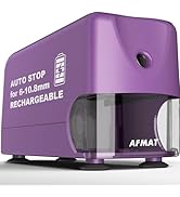 AFMAT PSD3 Electric Pencil Sharpener Heavy Duty, Rechargeable Classroom Pencil Sharpener for 6-10...