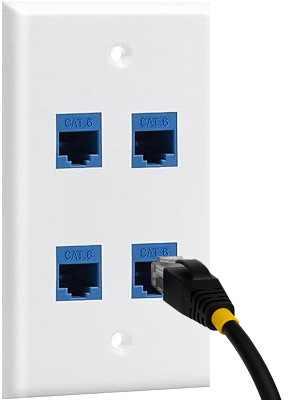 4 port ethernet wall plate