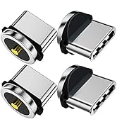 ANMONE USB C Magnetic Charger Cable Tips Only [4 Pack] USB Type C Replacement Plugs for Magnetic ...