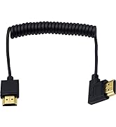 Duttek 4K HDMI Cable, HDMI to HDMI Cable, Extreme Thin Left Angled HDMI Male to Male Extender Coi...