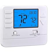Suuwer 5-1-1 Day Programmable Thermostats for Home 1 Heat/ 1 Cool Conventional Single-Stage Systems