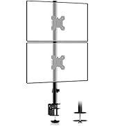 Suptek Dual LED LCD Monitor Stand up Desk Mount for 2 / Two Screens up to 27 inch Extra Tall 31.5...