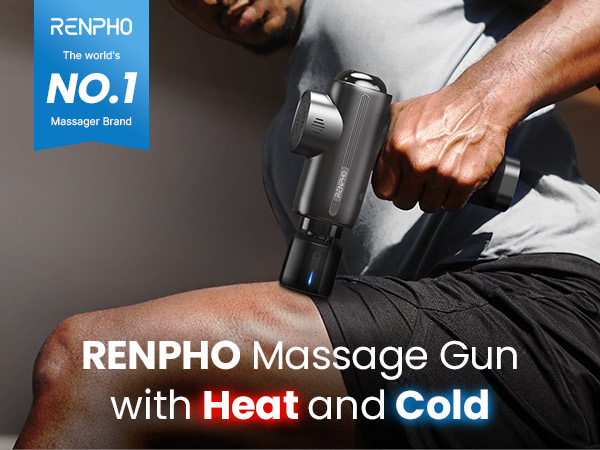 MASSAGE GUN DEEP TISSUE WITH HEAT AND COLD HEAD