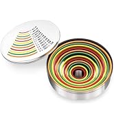 Round Cookie Cutter Set, Stainless Steel Circle Biscuit Cutters, Doughnut Cutter Set for Baking D...