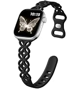 DaQin Slim Silicone Band for Apple Watch Bands for Women 40mm 38mm 41mm 42mm 44mm 45mm 49mm, Cute...