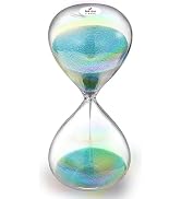 SuLiao Sand Timer 2 Minute Hourglass,Turquoise Sand Clock,Large Sand Watch 2 Min,Colorful Biloba ...