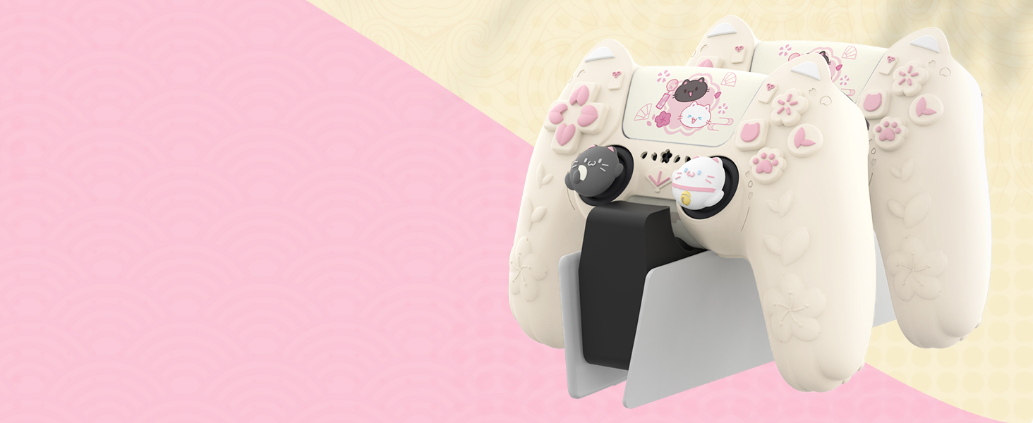 PlayVital Cherry Blossoms Kitten Protective Silicone Cover