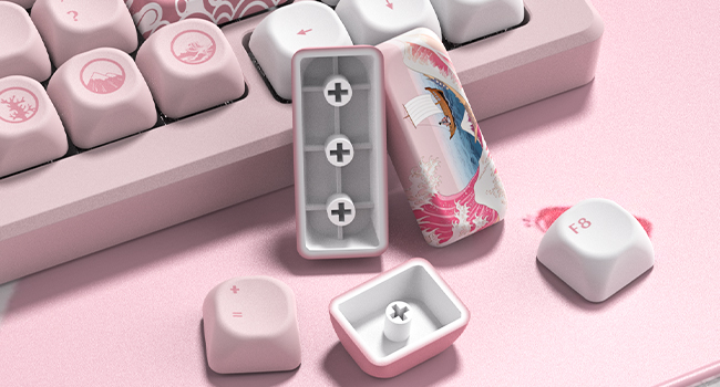 PBT Keycaps for Mechanical Keyboard,75 Percent Dye-Sublimation Custom Keycaps Set
