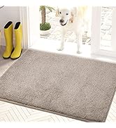 PURRUGS Dirt Trapper Door Mat 20" x 31.5", Non-Slip Machine Washable Entry Rug, Shoe Scraper, Dog...