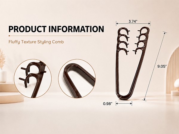Fluffy texture styling comb