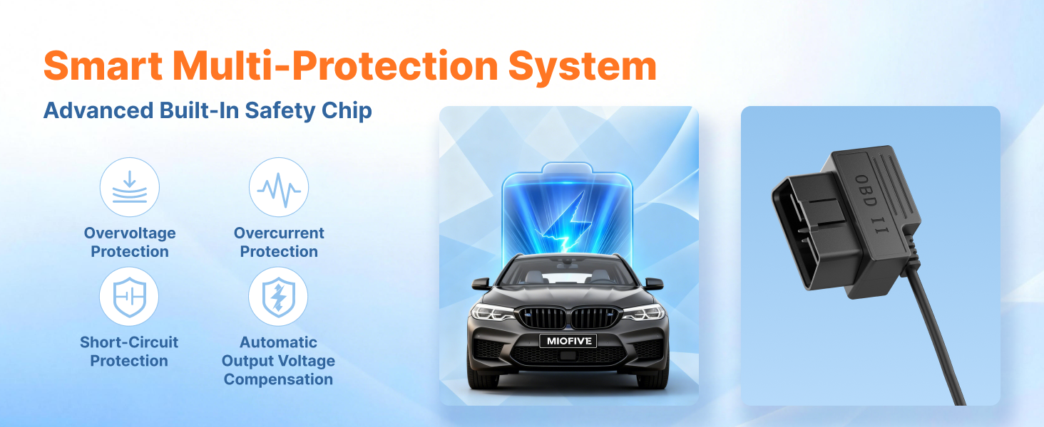 Universal OBD2 Adapter, Multi-Protection System, CE UKCA Certified Safe