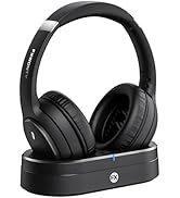FXWONTY Wireless Headphones for TV, TV Headphones Wireless for Seniors with Transmitter Charging ...