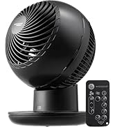 IRIS USA WOOZOO Desk Fan with Remote, Oscillating Table Air Circulator, 8 Speeds, 82ft Max Air Di...