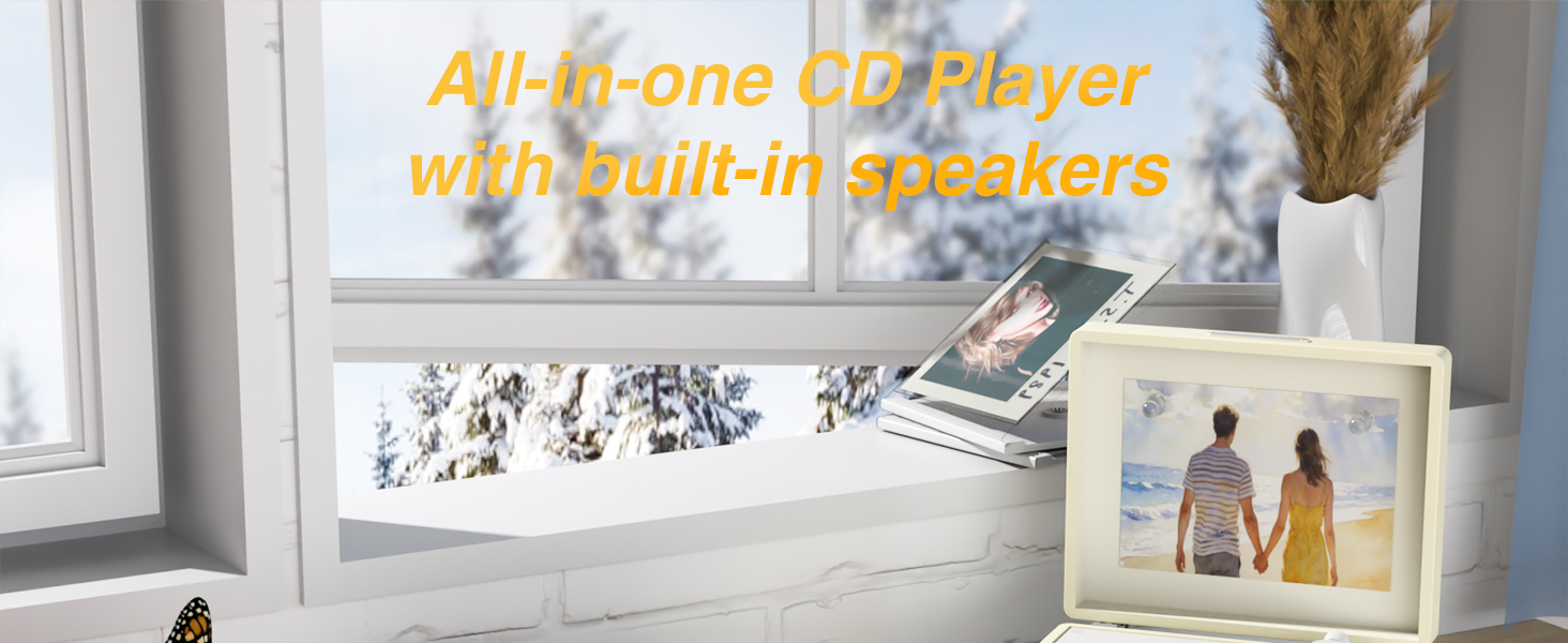 CD Player Portable retro cd player