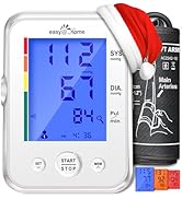 Blood Pressure Monitor for Home Use: Easy@Home Upper Arm Large Cuff BP Machine - Automatic Digita...