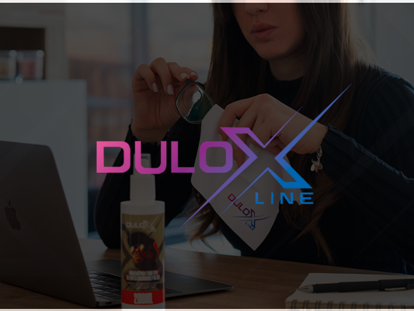 DULOX LINE eyeglass cleaner — alcohol-free, coating-safe lens cleaning kit for glasses and screens
