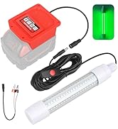Krythonix Underwater Green Fishing Light Compatible for Milwaukee M18 Battery,Fishing Lights LED ...