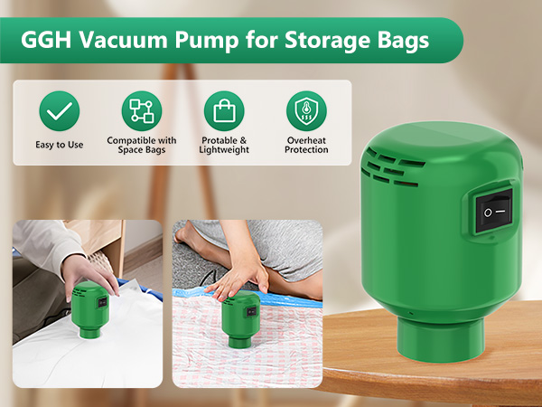 GGH Electric Air Pump for vacuum seal bags Travel