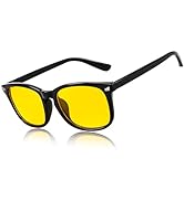 FEISEDY Night Vision Driving Glasses Yellow Lens Reduce Glare Safety Driving Sunglasses B0089