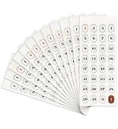 12 Monthly Planner Date Sticker Sheets, 365 Daily Planner Number Stickers, Decorative Planner Sti...