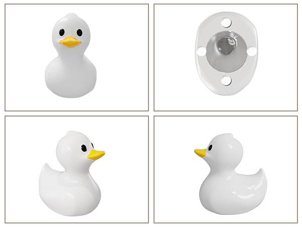 White duck toilet bolt covers decorative