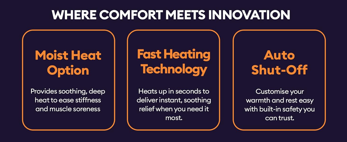 moist heat option auto shut off