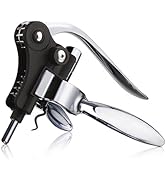 Vacu Vin Lever Corkscrew Horizontal Black - The Ultimate Wine Bottle Opener for Wine Enthusiasts ...