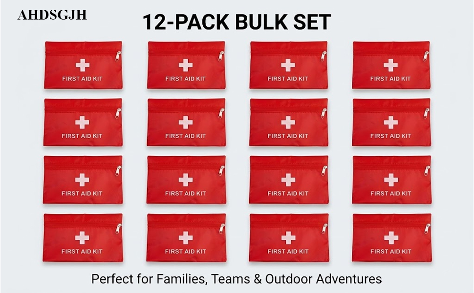 12 pack empty first aid kits bulk small safety bag organizer for family office