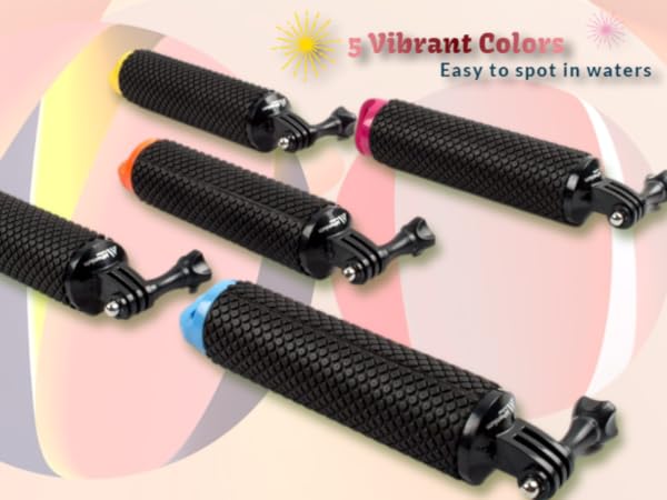 waterproof floating handler accessory that floats on water. used as floaty selfie stick for go pro