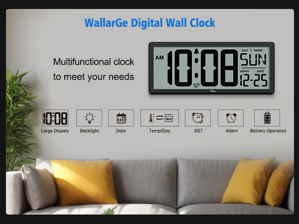 digital wall clock