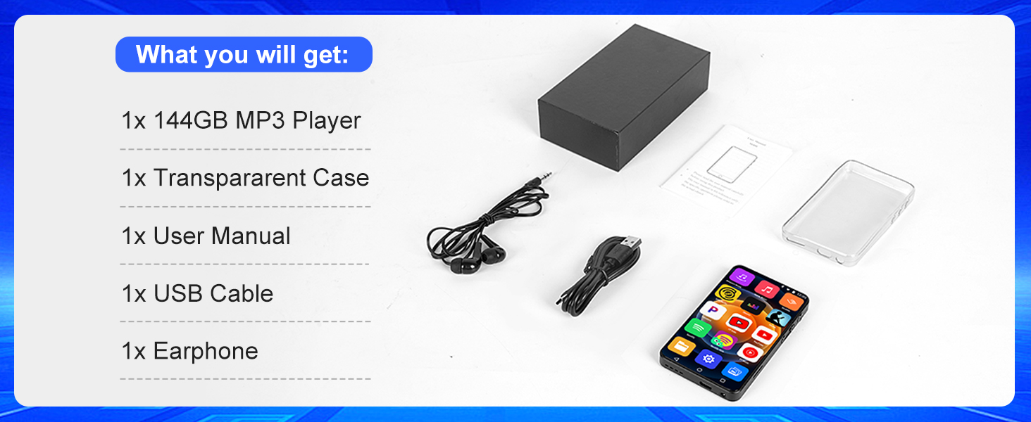 MP3 Player with Bluetooth and WiFi