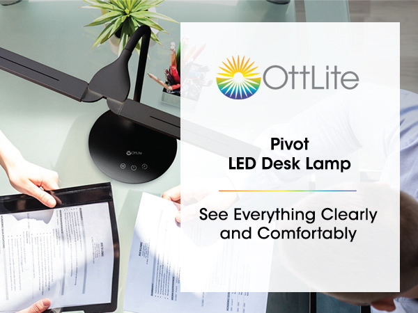 Pivot LED Desk Lamp Pivoting Shades Flex Flexible Adjustable Neck Height Light LED Angle ClearSun