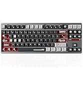 JSJT Clear PC Through Keycaps + PBT Keycap,Moon Project Theme Keycaps 183 Keys Cherry Profile Key...