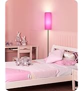 Dimmable Purple Floor Lamp for Living Room with Remote and Foot Switch, Corner Floor Lamp for Bed...