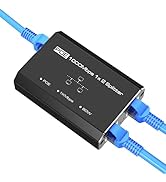Gigabit PoE Switch, 2 Port Gigabit Ethernet Switch, Ethernet Splitter, Non-PoE to PoE Adapter, Ne...