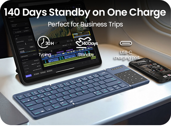 foldable keyboard with touchpad