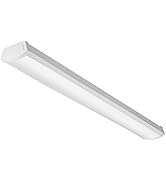 Lithonia Lighting 4 Foot LED Light Fixture, Low-Profile LED Wraparound Flush Mount Ceiling Light,...