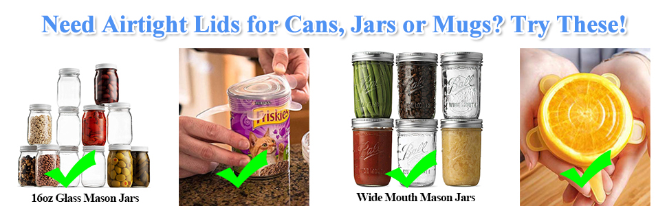 can lids for canned food; can covers for canned goods; silicone jar lids; pet food can cover;