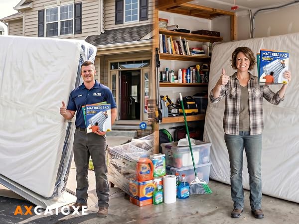 Protect your bed with a plastic cover during mattress storage.