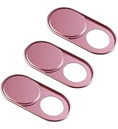PRESSINART 3Pcs Laptop Camera Cover Pink 0.04 Inch Ultra Thin Webcam Cover Slide Metal for Mini P...
