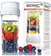 Bionic Blade Personal-Sized Blender 26 oz., BPA-Free, Cordless, Rechargeable 18,000 RPM Portable ...