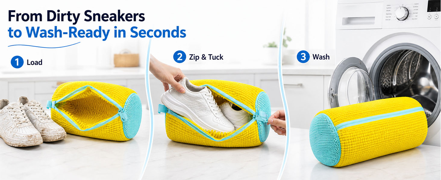 From Dirty Sneakers to WASH-Ready in Seconds