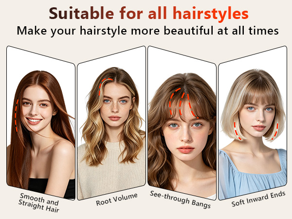 Cordless Hair Straightener Brush, Portable 4500mAh Rechargeable Straightening Comb, MCH Fast Heat