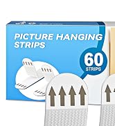 Heavy Duty Large Picture Hanger, 30-Pairs (60 Packs) Velcro Adhesive Picture Hangers, No Damage W...
