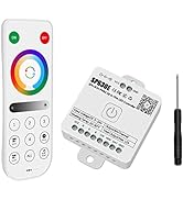 RGBZONE SP630E LED Controller, 4 Zones 2.4GHz RF Remote &amp; APP Control, DC5V 12V 24V LED Controlle...