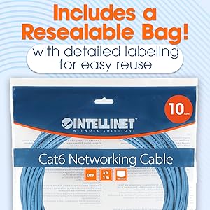 RJ45 Patch Cable Cat6 Cable 10G Flexible Boot Design Small Diameter Ethernet Cable