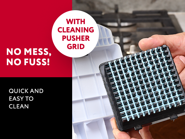 cleaning pusher grid