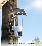 4G LTE Cellular Security Cameras Wireless Outdoor, AOV 24/7 Recording with 64GB SD Card, No WiFi ...