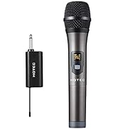 HOTEC UHF Wireless Dynamic Handheld Microphone with Rechargeable 1/4” Output Mini Portable Receiv...